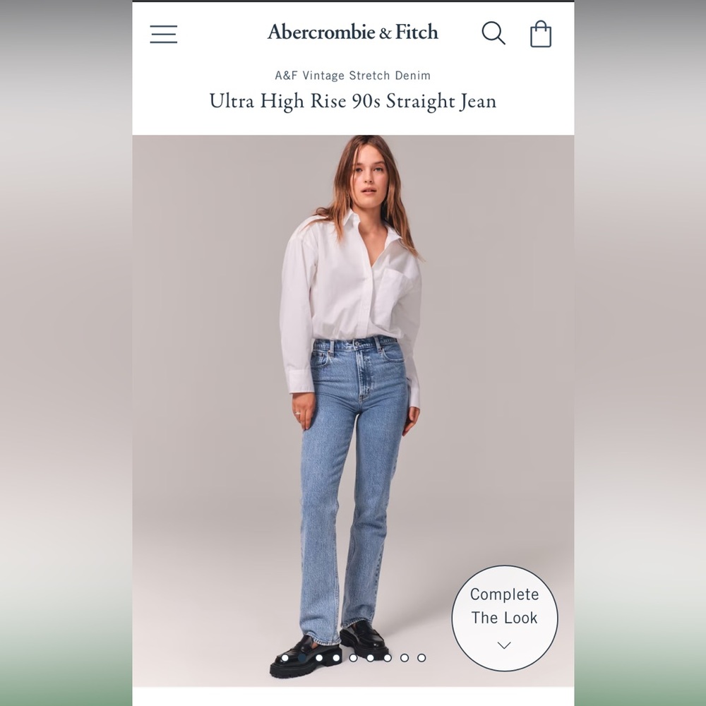 Abercrombie & Fitch Ultra High Rise 90s Straight Jeans